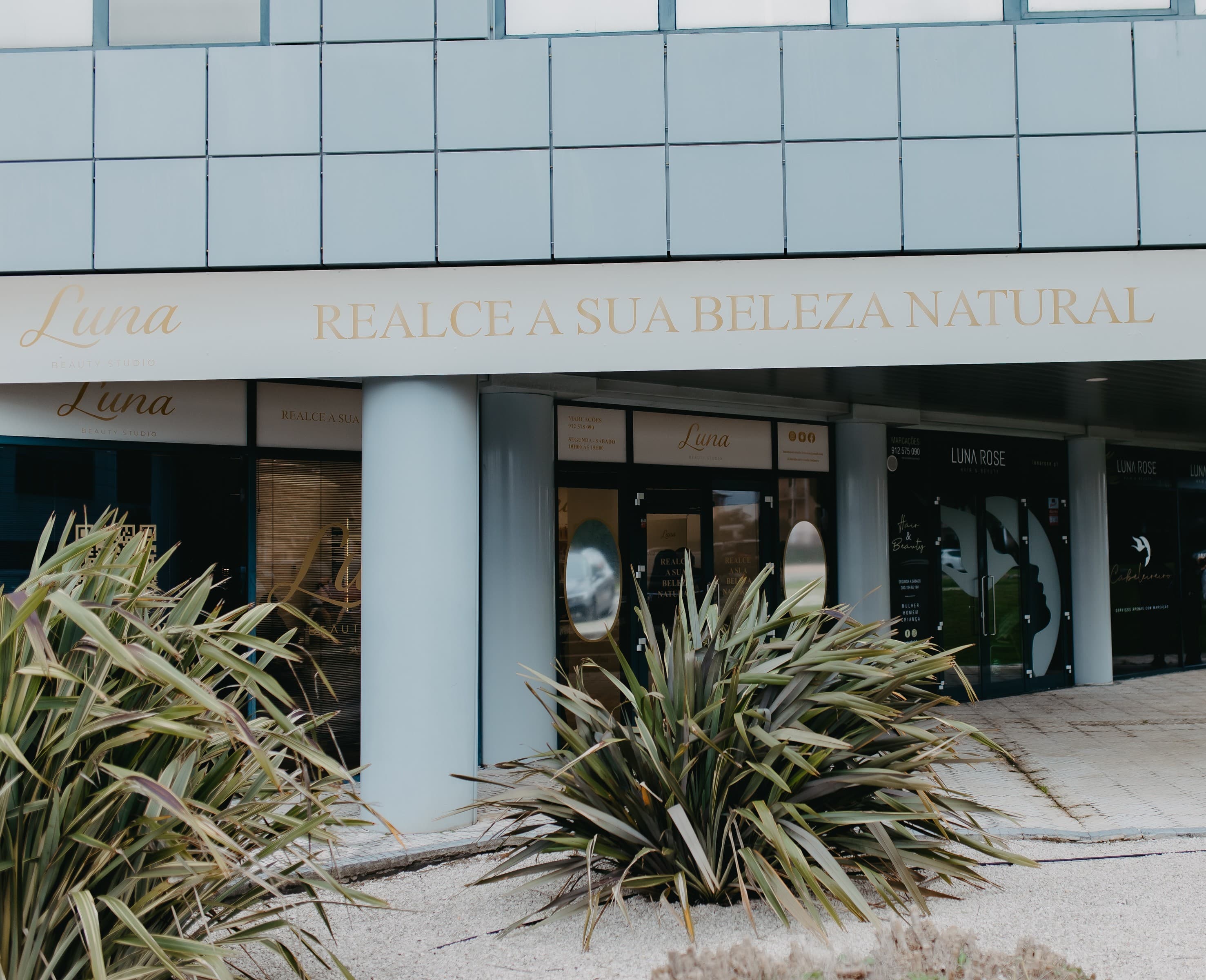 Exterior do Luna Beauty Studio na Quinta da Beloura