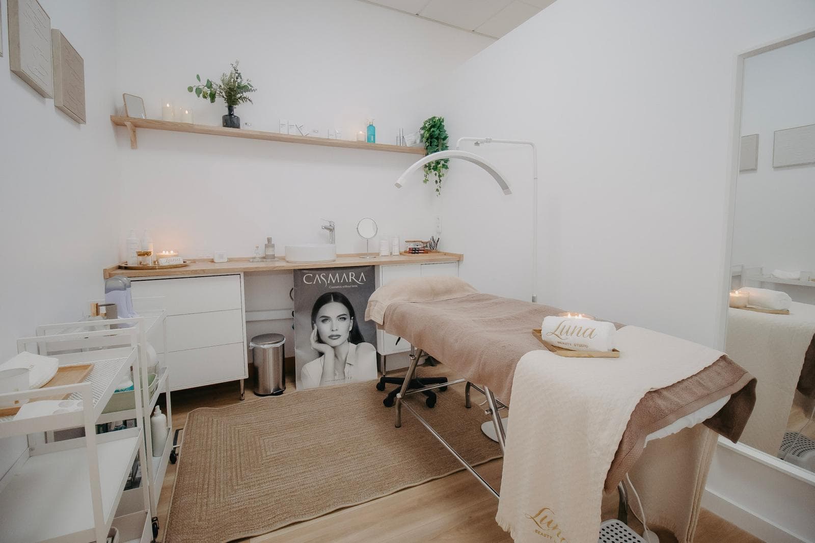 Cabine de estetica facial do Luna Beauty Studio